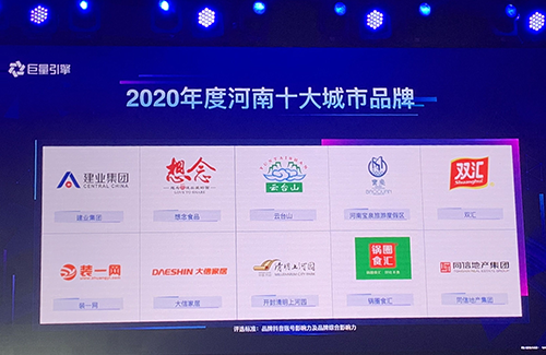 装一网获巨量引擎《2020年度河南十大城市品牌》